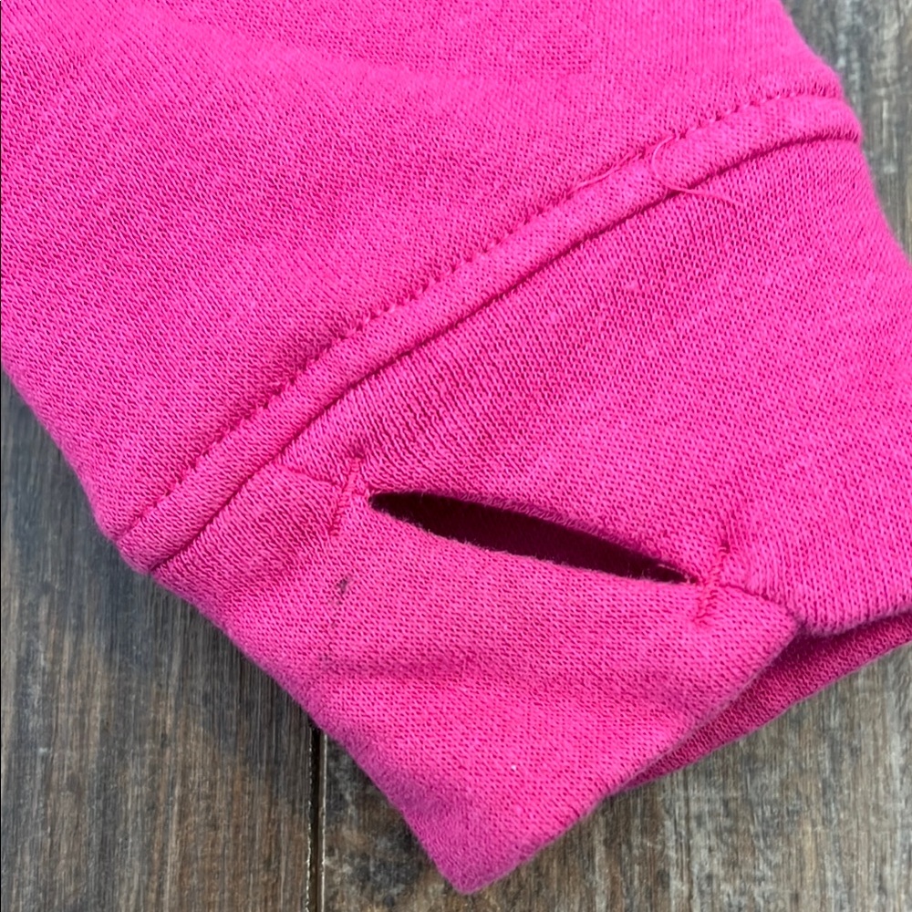bcg Pink Hoodie with Heart Design and Long Sleeves - Picture 7 of 12